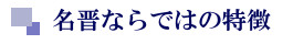 名晋ならではの事業の特徴
